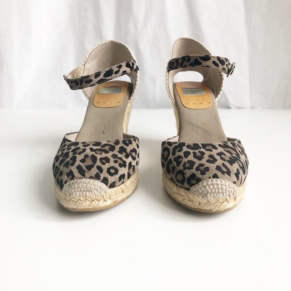 leopard wedges closed toe